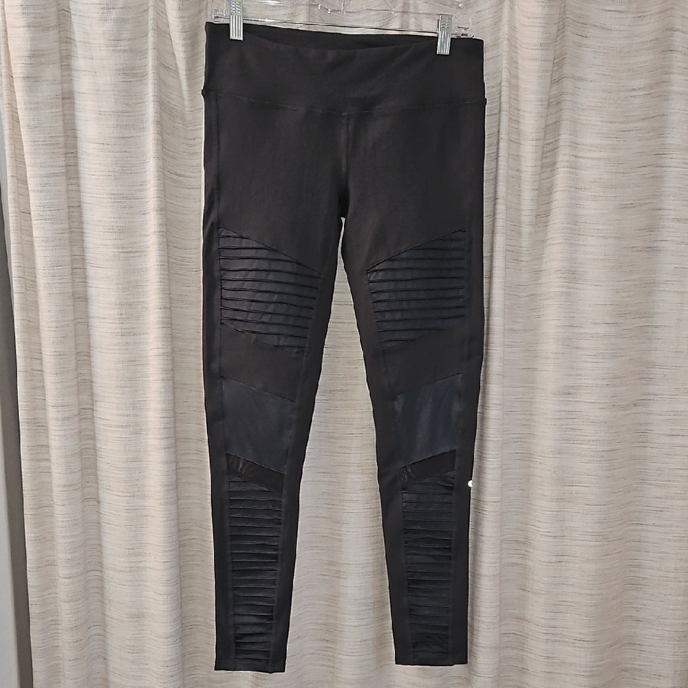 NWOT ALO Charcoal Gray High-Waist Moto Legging Size L
